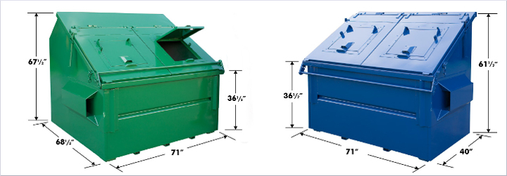Animal Protected Front Load Dumpster Bin